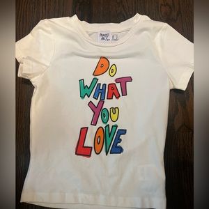 Princess Polly Do What You Love Tee White size 2 (NEVER WORN)